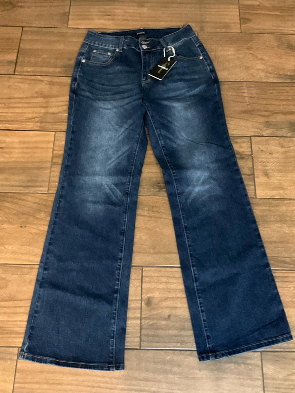 Flamingals Women's Dark Blue Bootcut Jeans - Versatile Everyday Fit Size M